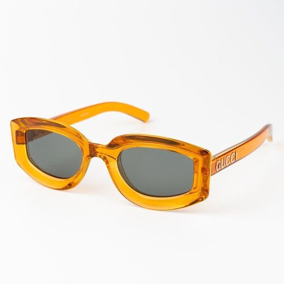 SALE! NEW Gucci GG1719S 005 Orange Grey Women Square Sunglasses GG 1719S main image 8